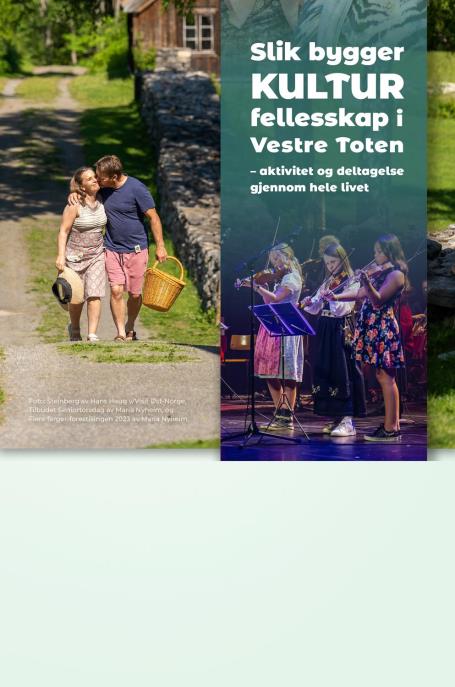 Lenke til artikkel: Aktivitet og deltagelse gjennom livet - slik bygger kultur fellesskap i Vestre Toten