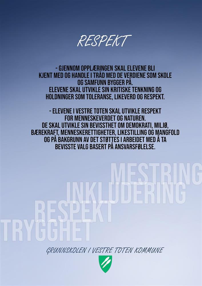 Verdiplakat: Respekt - Klikk for stort bilde