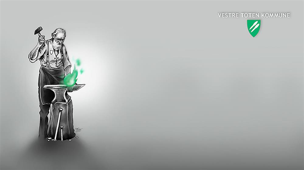 Teamsbakgrunn 22: Knivsmed.  Tegning og design: Jørn Melnes - Klikk for stort bilde